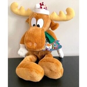1996 Rocky & Bullwinkle 25" Moose Plush - Macy's Stuffed Animal Christmas Toy